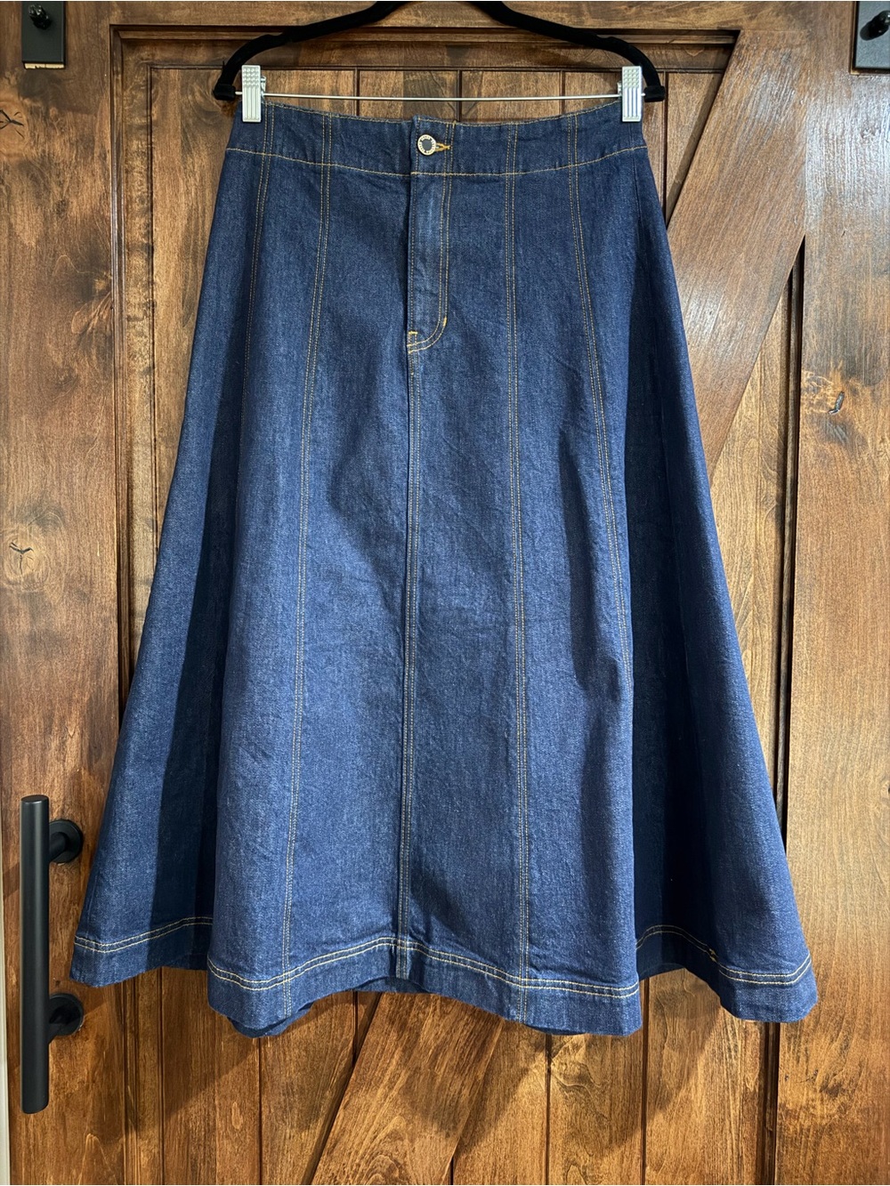 Veronica Beard Alix Circle Denim Skirt - Picture 8 of 12